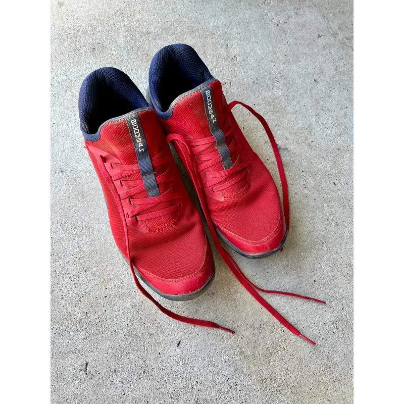 Red And Navy Boombah TPU Molded Cleats