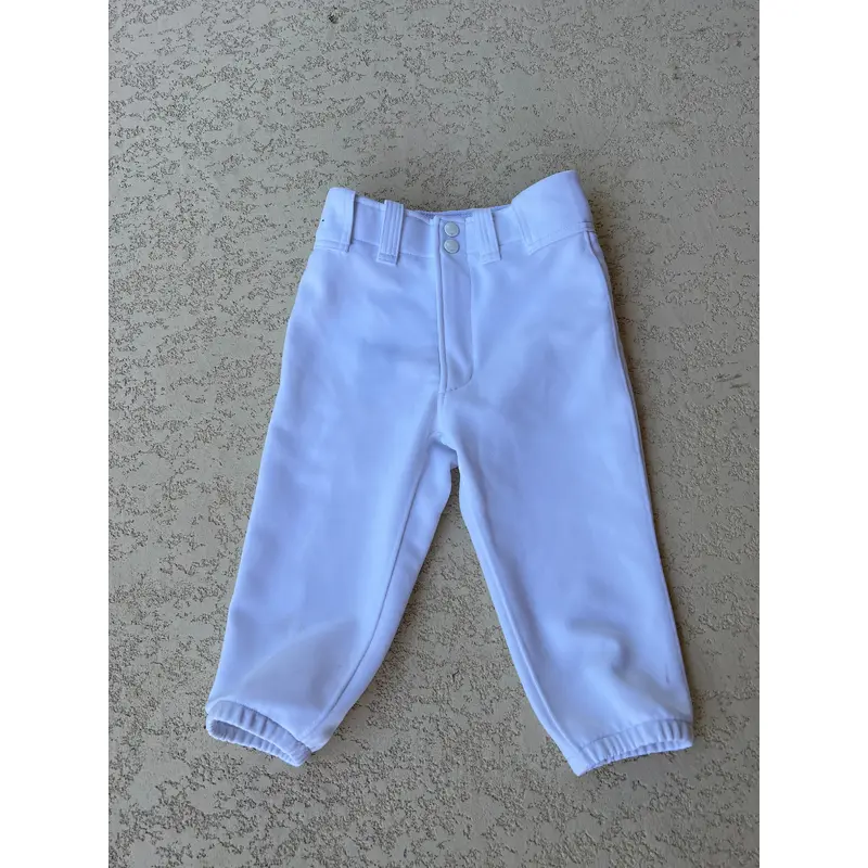 White Youth Men's Used Medium Mizuno Softball Game Pants A R3 S4 L2
