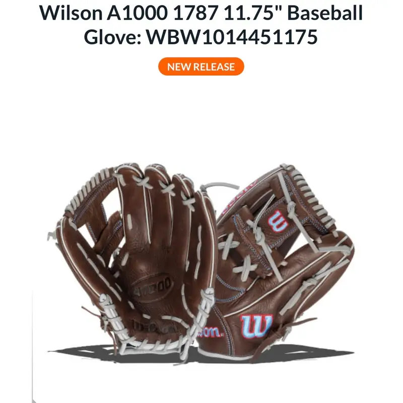 Brand New Wilson Right Hand Throw Infield A1000 Baseball Glove 11.75"