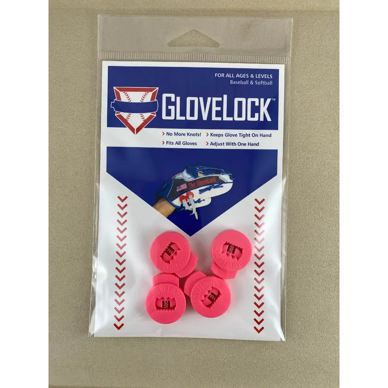 New Flamingo Pink Glove Locks Keep Baseball Glove Laces Tight Free Shipping USA Only
