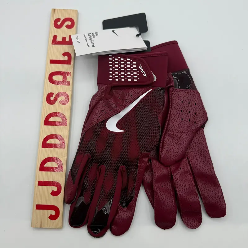 Nike Alpha Baseball Batting Gloves Burgundy Mens Size XXL NWT