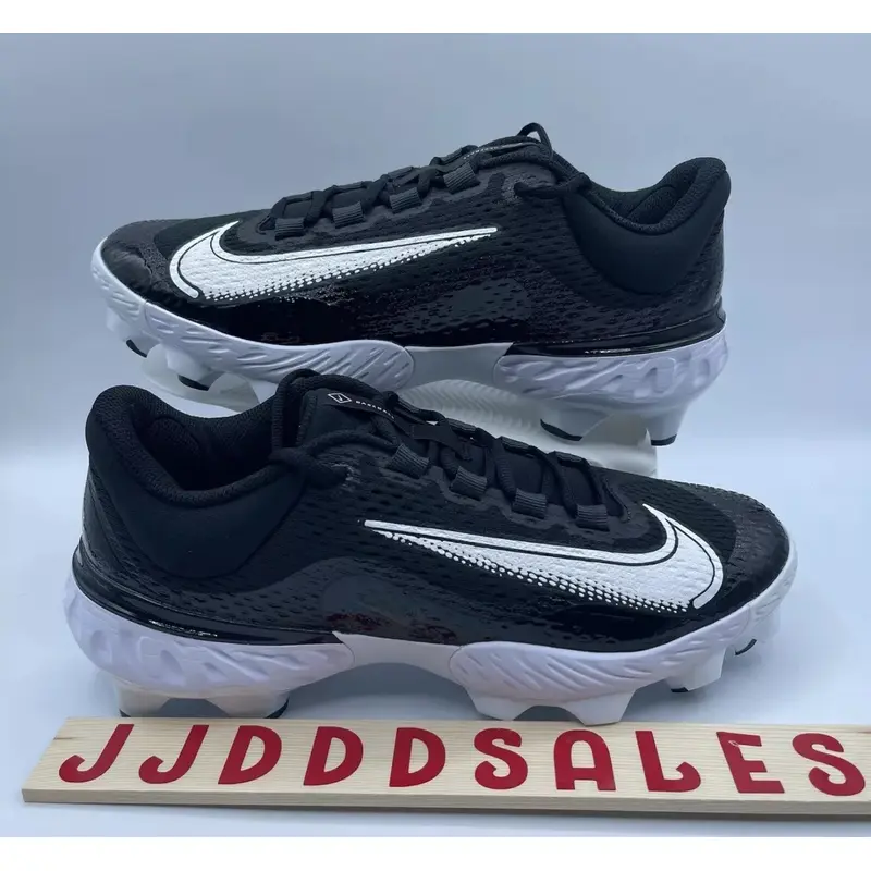 Nike Alpha Huarache Elite 4 MCS Baseball Cleat Black White FD6221-001 Mens Sz 7  New