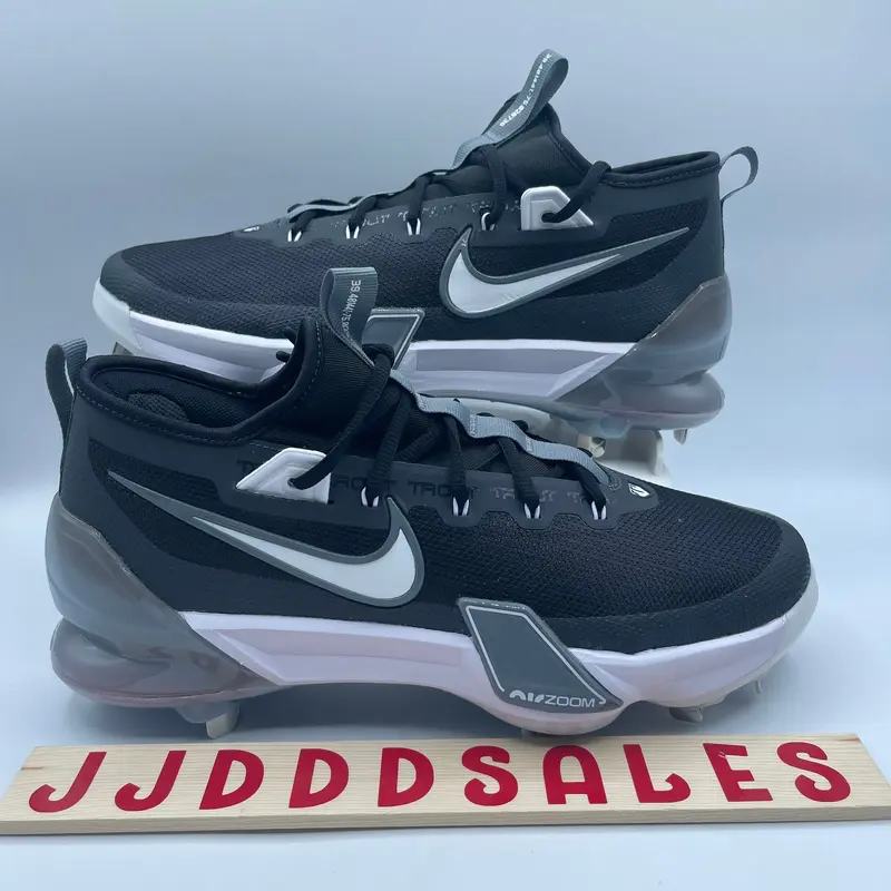 Nike Force Zoom Trout 9 Elite Baseball Cleats Black White FB2906-001 Mens Sz 13
