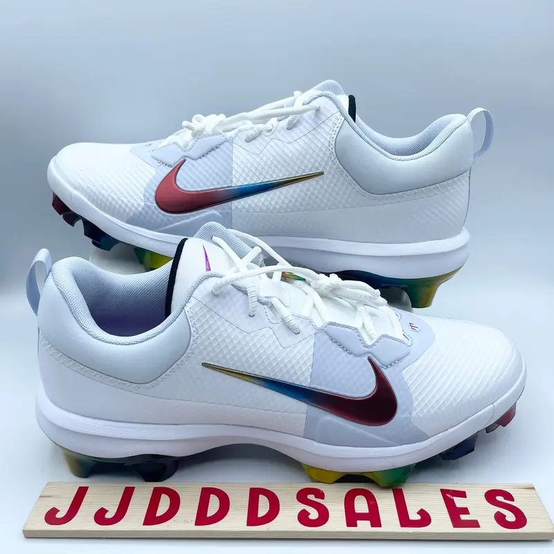 Nike Force Zoom Trout 9 Pro MCS Rainbow Baseball Cleats FB2908-106 Mens Sz 13  New