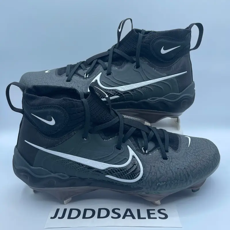 Nike Alpha Huarache NXT Black Metal Baseball Cleats DJ6517-010 Mens Size 8 NEW