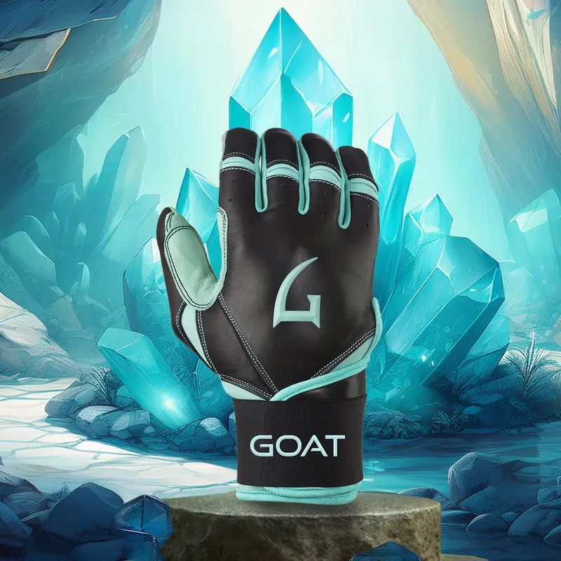 GOAThletic Batting Gloves - Black & Mint - YOUTH MEDIUM - NEW