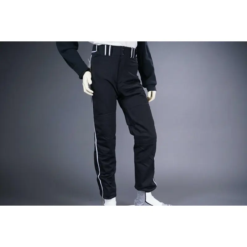 COMBAT PIPED STOCK OPEN BOTTOM BASEBALL/SOFTBALL PANTS, BLACK/WHITE ~ YOUTH L