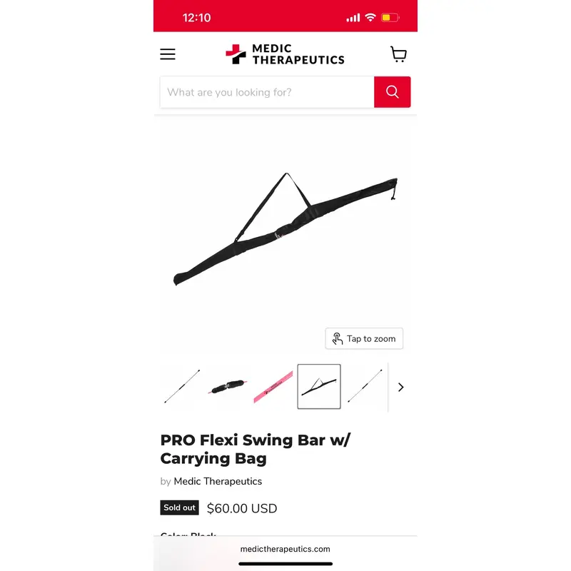 Medic therapeutic PRO Flexi Swing Bar w/ Carrying Bag