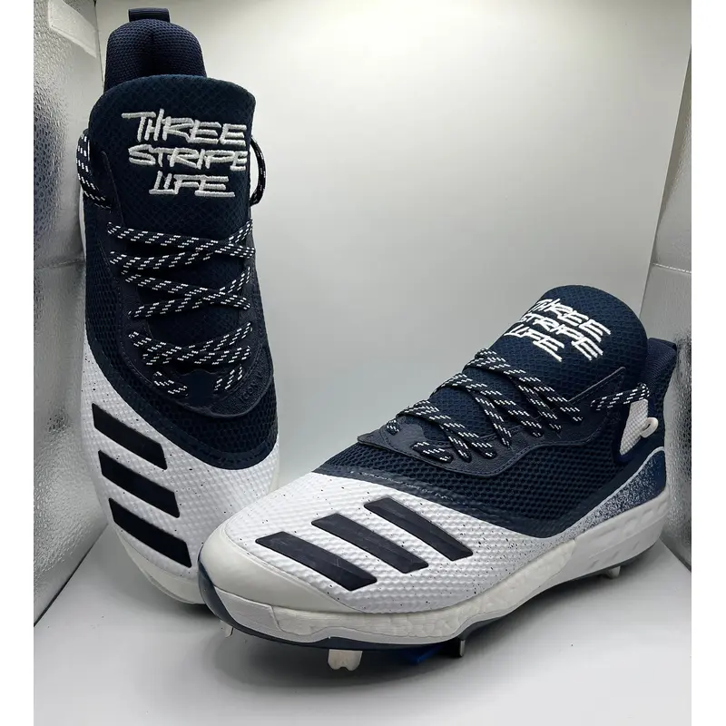NWT Navy Blue/White Adidas Icon V Boost Mens Metal Baseball Cleats