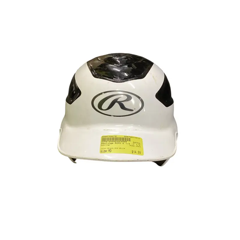 Used Rawlings RCFH Batting Helmet No Mask Black And White MD 11613-S000164418