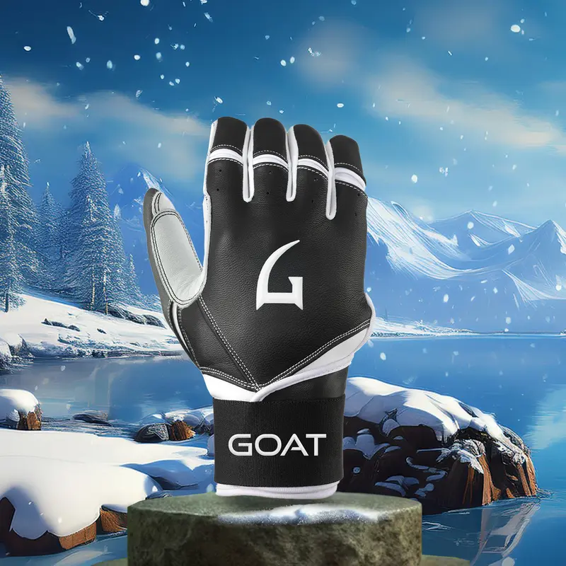 GOAThletic Batting Gloves - Black & White - ADULT SMALL - NEW