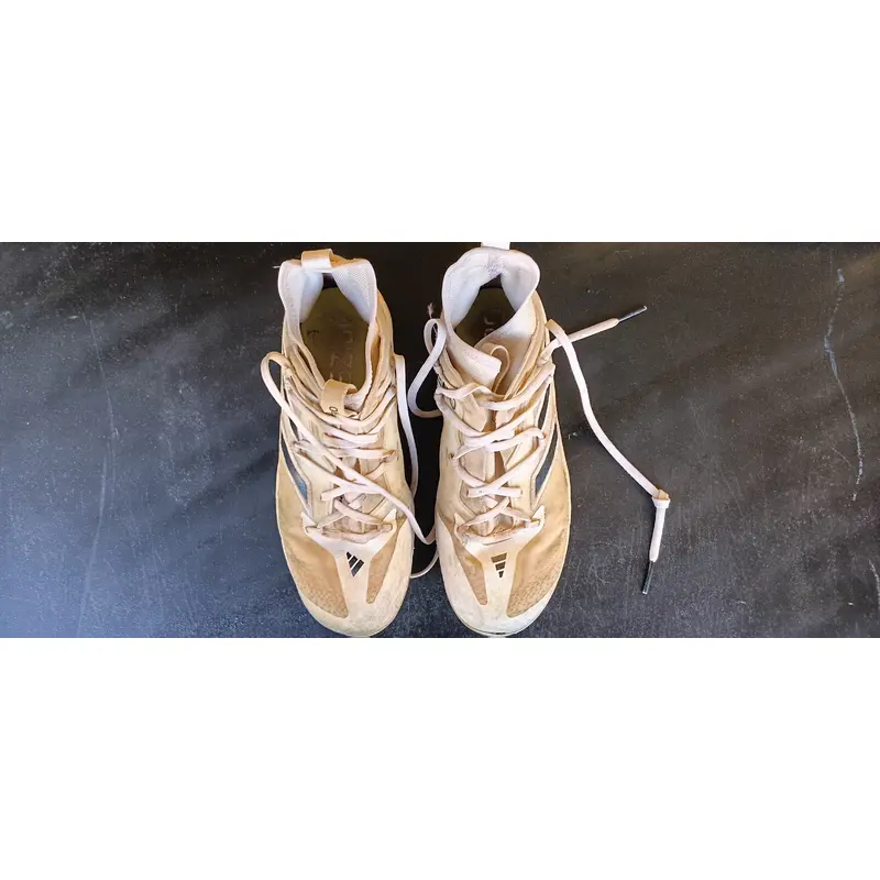 White Men's Size M 6.5 (W 7.5) Youth Adidas High Top Molded Cleats (Used)
