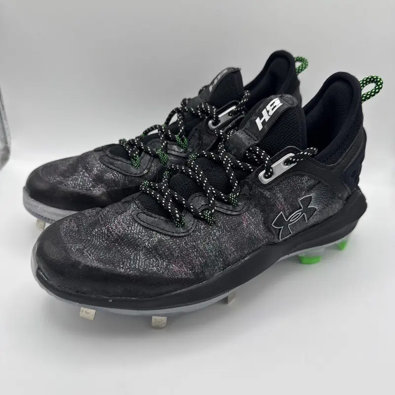 UNDER ARMOUR UA Harper 8 Low ST Metal Baseball Cleats Mens Size 7.5 Black Noir