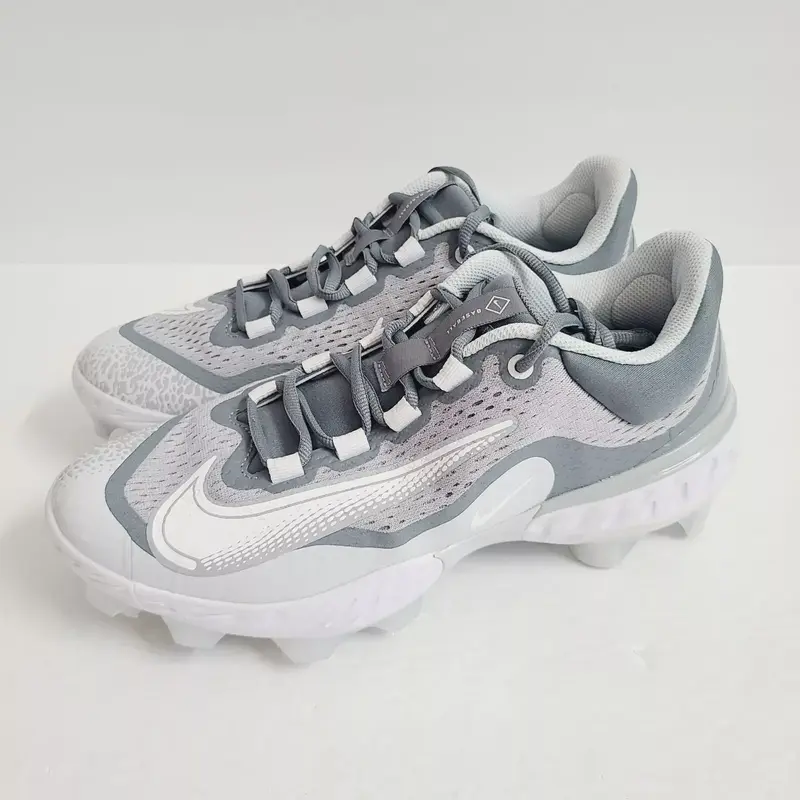 Nike Alpha Huarache Elite 4 Low Baseball Cleats FD6221-012 Size 9 Gray