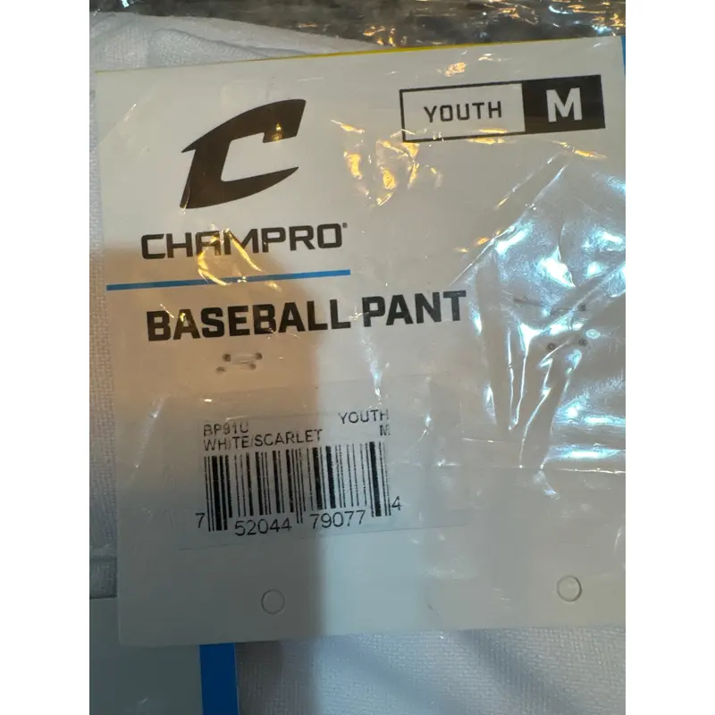 White New Medium Champro Game Pants
