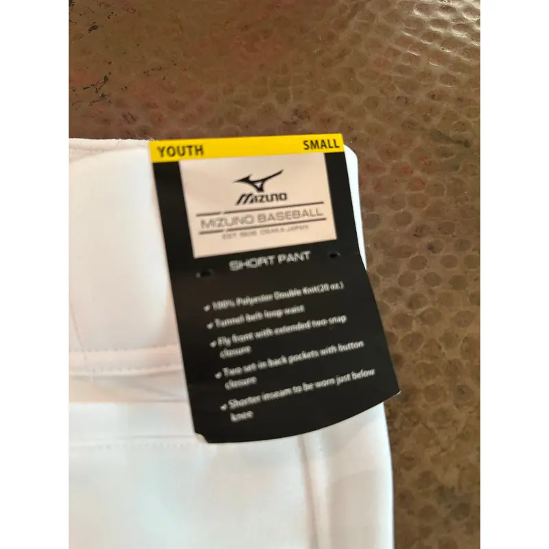 White Small Youth Mizuno Game Knickers (New)