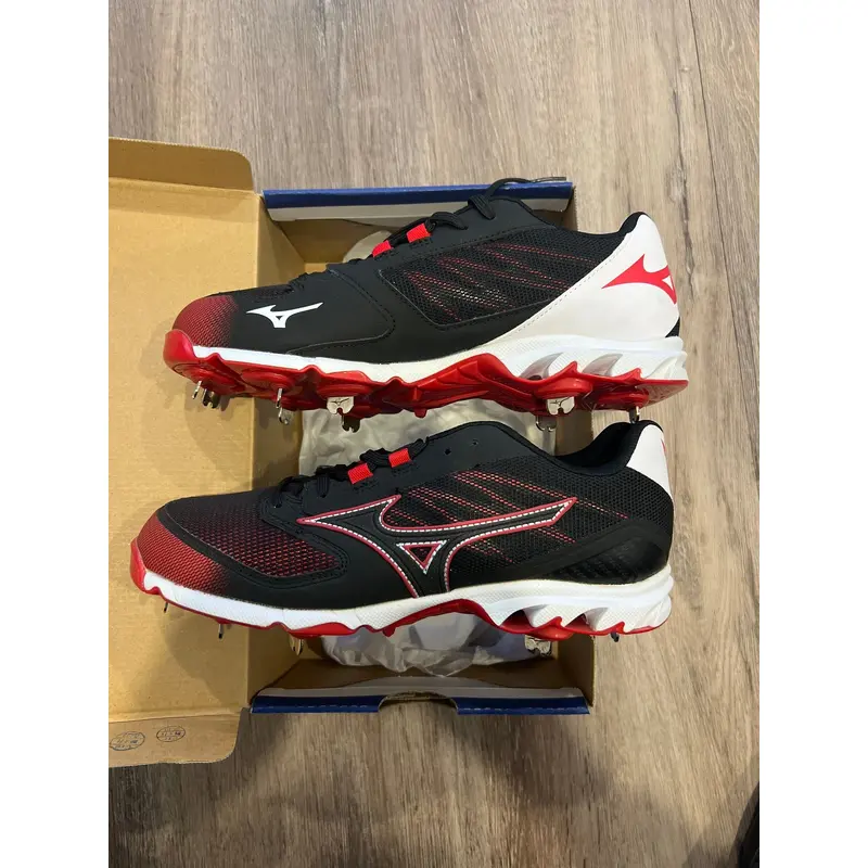 Black Men's Size M 8.5 (W 9.5) Adult Mizuno Metal 9 Spike Dominant 2 (New)