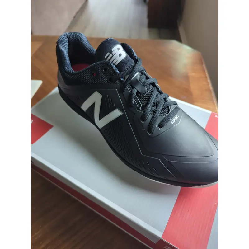 Black Men's Size M 7.5 (W 8.5) Adult New Balance Low Top Metal (New)