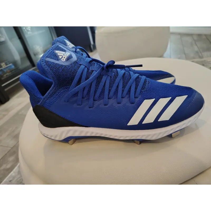 Blue Men's Size M 11.5 (W 12.5) Adult Adidas Metal Cleats (New)