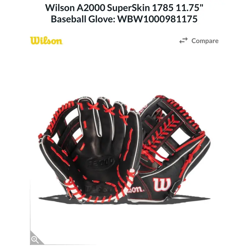 2023 Wilson Right Hand Throw Infield A2000 1786 Baseball Glove 11.75" (New)