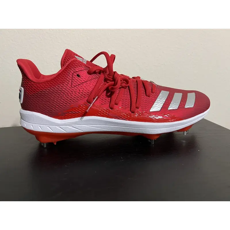 ADIDAS AFTERBURNER 6 SPEED METAL BASEBALL CLEATS MEN'S SIZE 12 DB3435 RED / WHITE