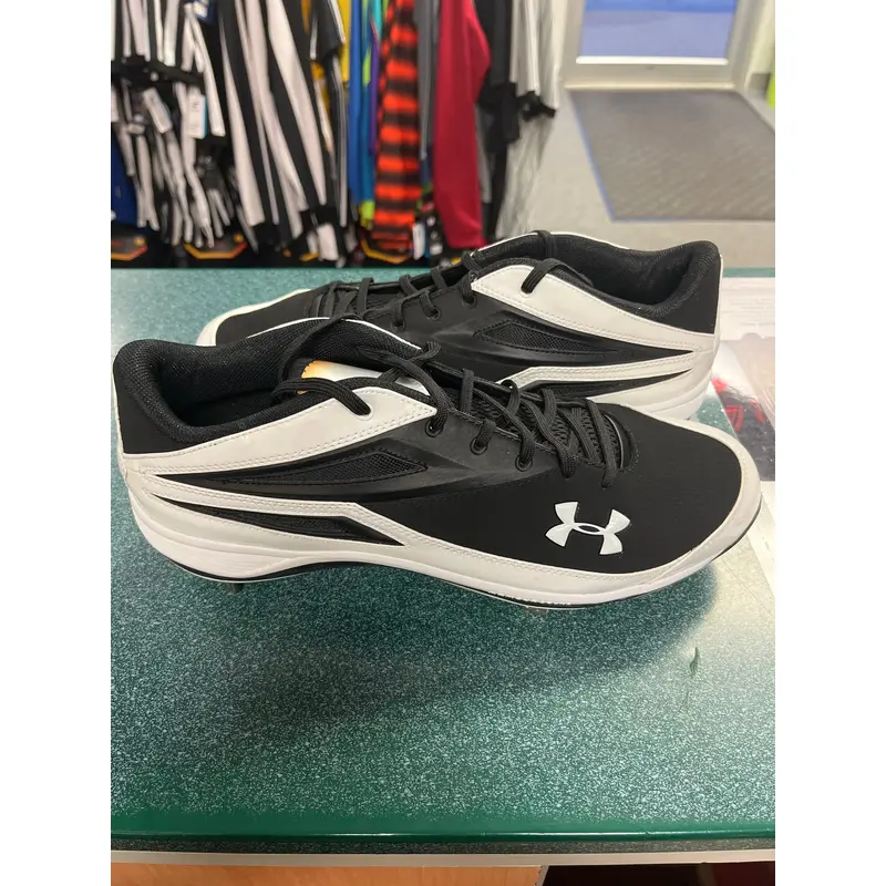 Under Amour Baseball Cleats 14.0 Black Men's Metal Low Top Clean-Up II Low ST