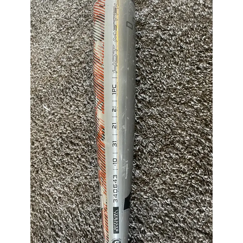 2024 Mizuno Hot Metal USSSA Certified Bat (-10) Alloy 21 oz (Used)