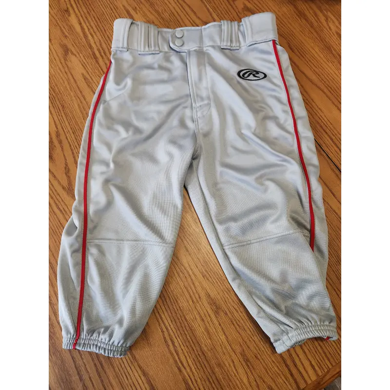Gray Unisex Large Youth Rawlings Game Pants (Used)