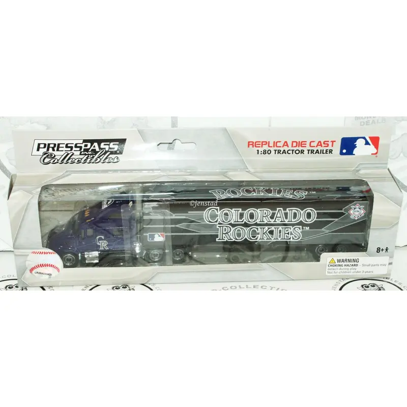 COLORADO ROCKIES MLB BASEBALL 1:80 DIECAST TRUCK TRACTOR TRAILER TOY VEHICLE