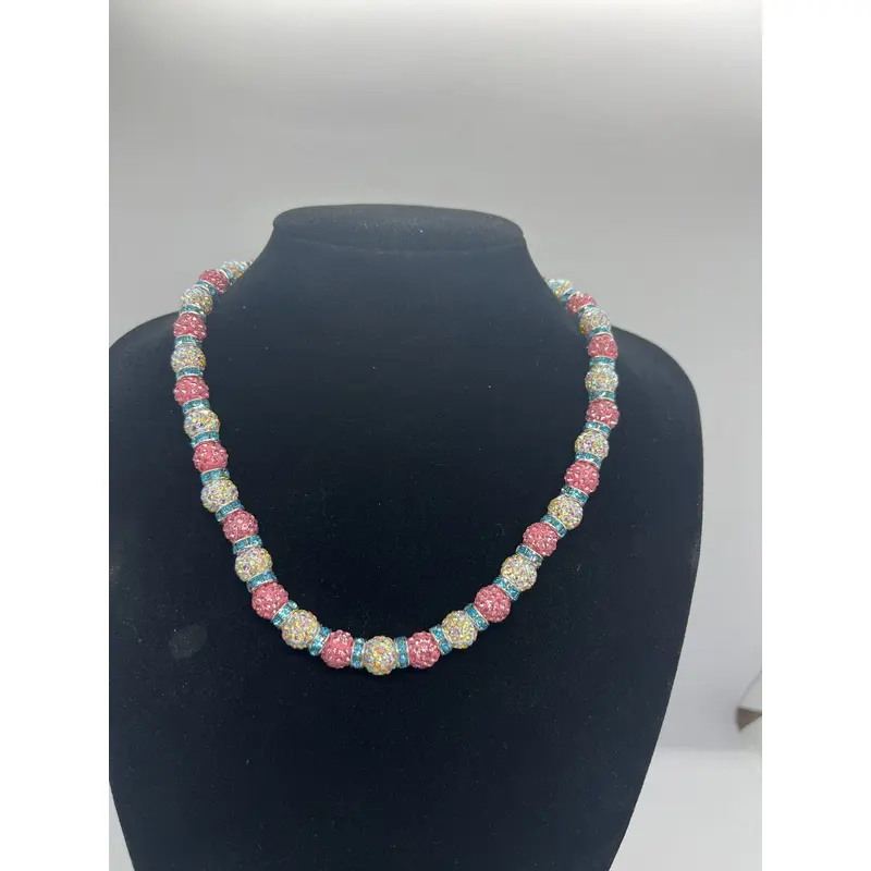 MLB type rhinestone necklace