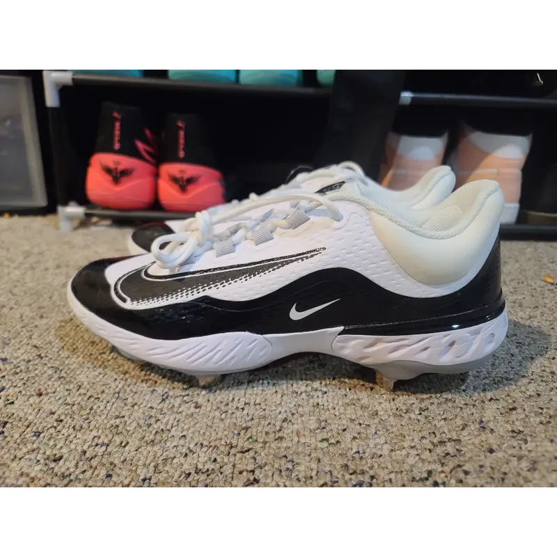 White New Size 11.5 (Women's 12.5) Adult Men's Nike Low Top Metal