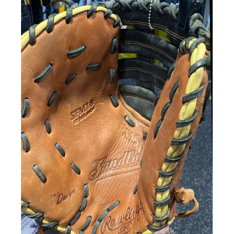 Used Rawlings Left Hand Throw First Base Baseball Glove 12.5"