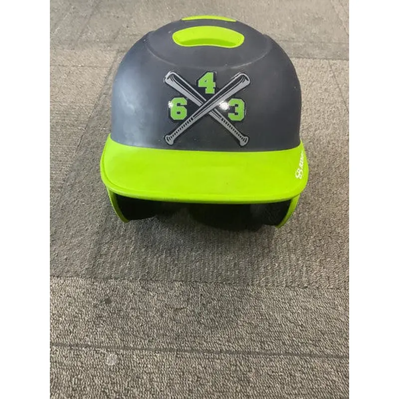 Used BoomBah BBH2-JR Batting Helmet No Mask Navy Blue And Lime M/L 11614-S000220023