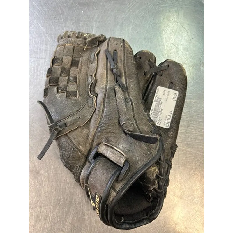 Used Mizuno GLOVE BB/SB Glove RH Throw Black 11 1/2" 11868-S000064229