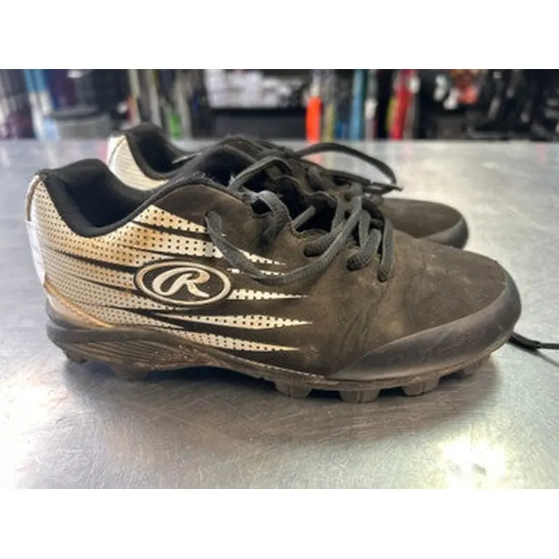 Used Rawlings CLEAT BB/SB Cleats Black Junior 01 11868-S000064035