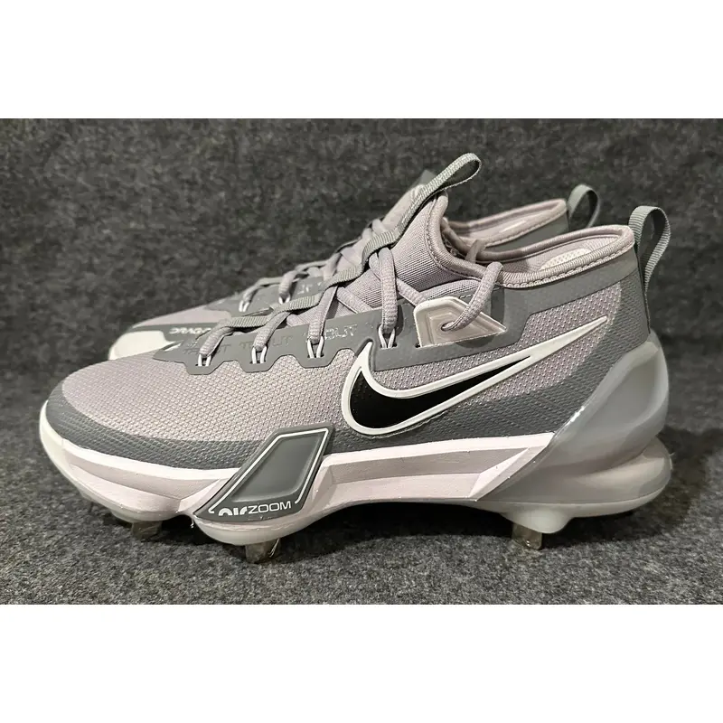 Mens Nike Force Zoom Trout 9 Elite Baseball Cleats Grey White FB2906-002  Size 9