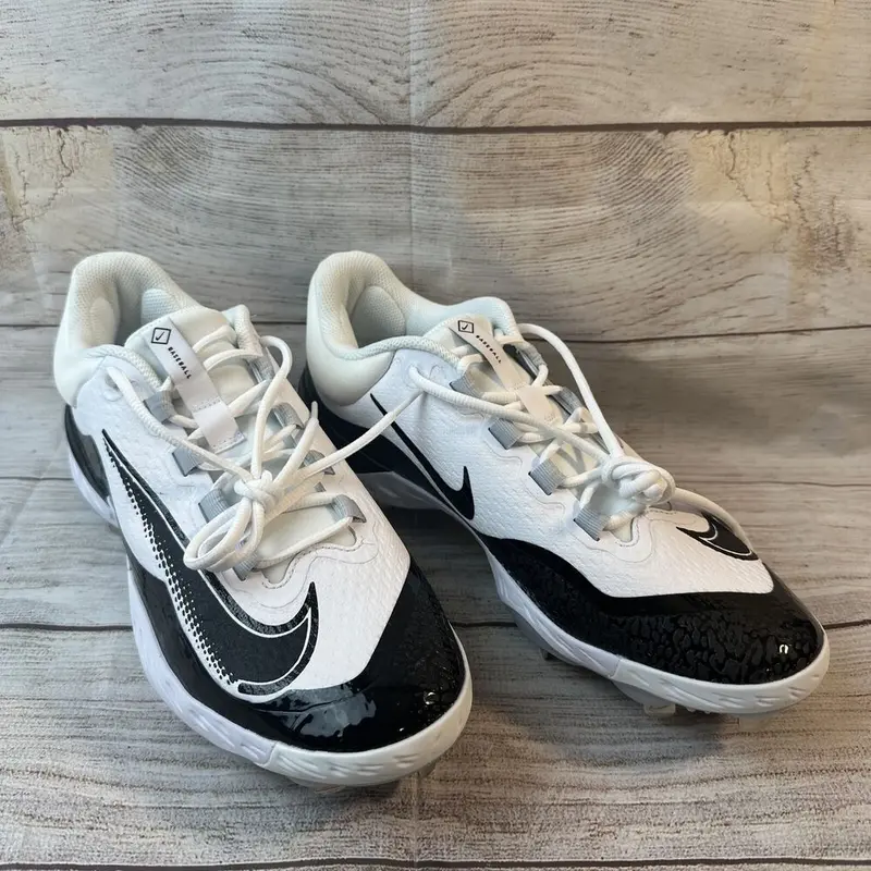 Nike Alpha Huarache Elite 4 Low White Baseball Cleats FD2745-101 Mens Size 11