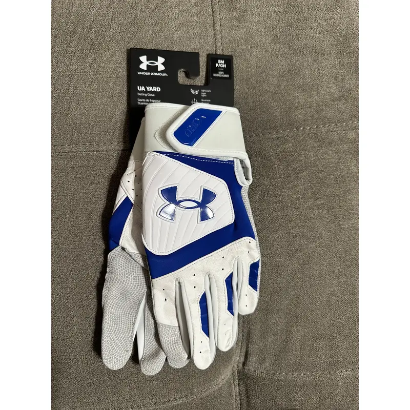 Under Armour Yard Batting Gloves White/blue Small
