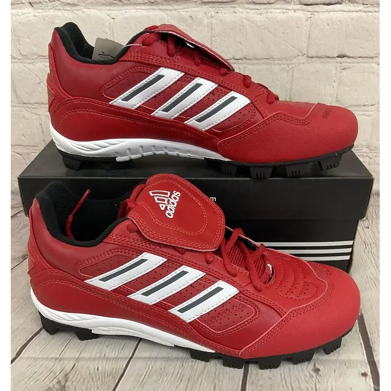 Adidas 015926 Triple Star K Men's Baseball Cleats Red White Grey US Size 5.5