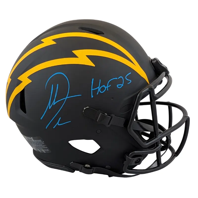 Chargers Antonio Gates "HOF 25" Signed Eclipse F/S Speed Proline Helmet BAS Wit