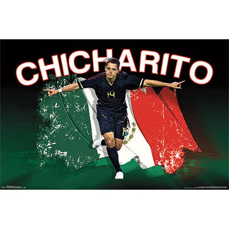 Javier Hernandez "Chicharito Bandera" Mexico Soccer Action Poster - Costacos 2013