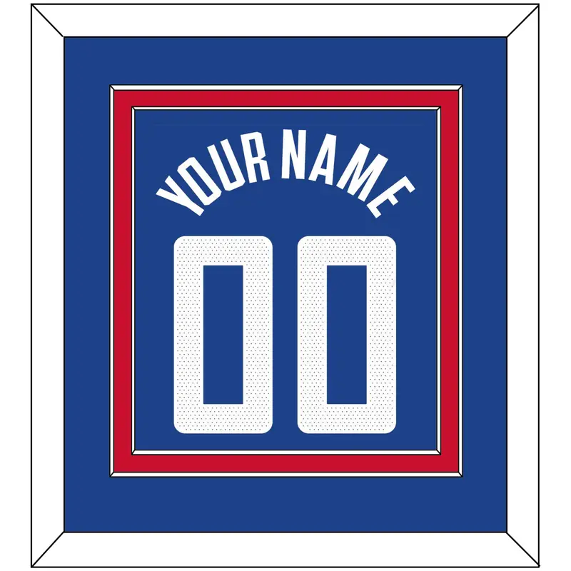 Los Angeles Name & Number - Blue Icon (2017-2024) - Double Mat 2