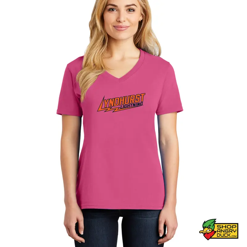 Lyndhurst Lightning Bolt Ladies V-Neck T-Shirt