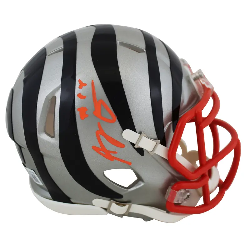 Bengals A.J. Green Authentic Signed Flash Speed Mini Helmet BAS Witnessed