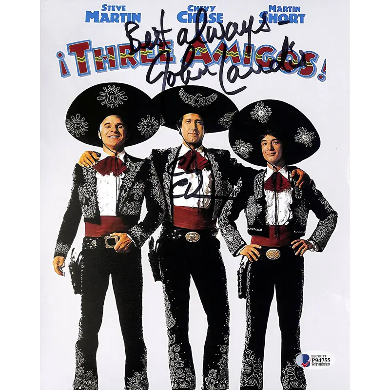 Chevy Chase & John Landis Three Amigos! Authentic Signed 8x10 Photo BAS #P94755