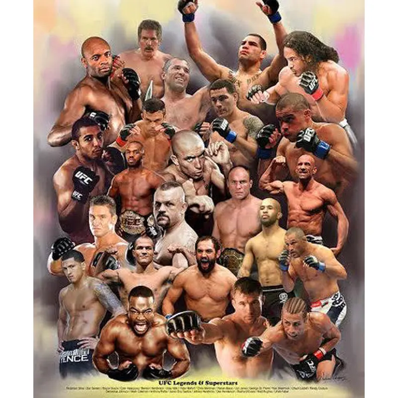 UFC Legends and Superstars (23 MMA Fighters) Poster Print - Wishum Gregory