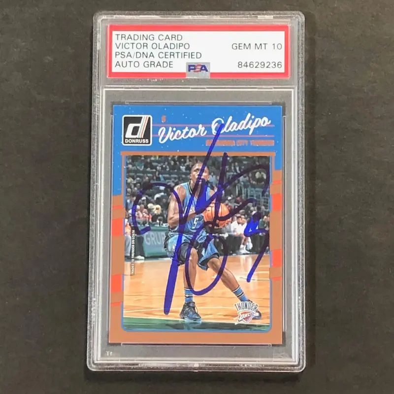 2016-17 Panini Donruss #146 Victor Oladipo AUTO 10 signed card PSA/DNA Signed Thunder
