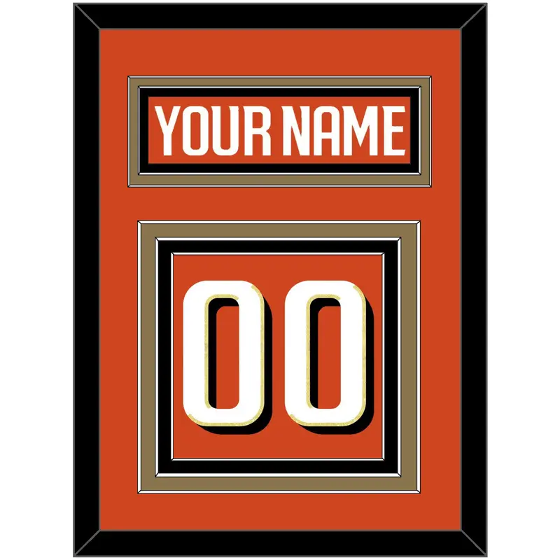 Anaheim Nameplate & Number (Back) - Home Orange - Triple Mat 2