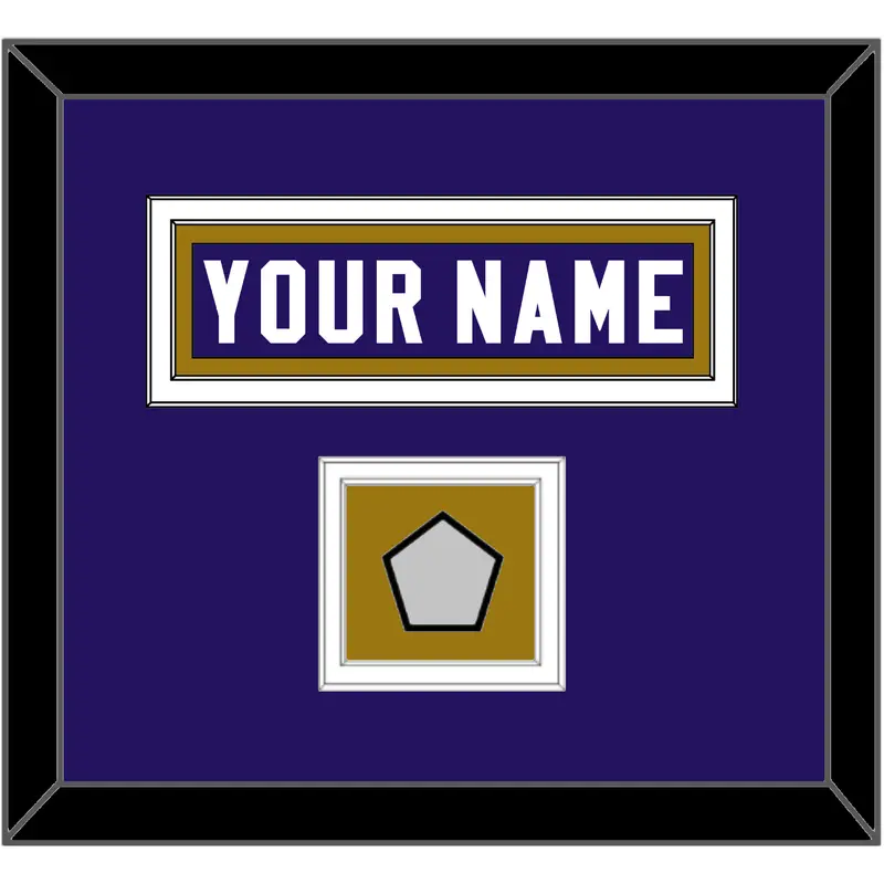 Baltimore Nameplate & Super Bowl Jersey Patch - Home Purple - Double Mat 3
