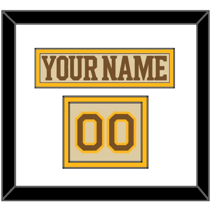 Boston Nameplate & Number (Shoulder) - Centennial Alternate Cream - Double Mat 2